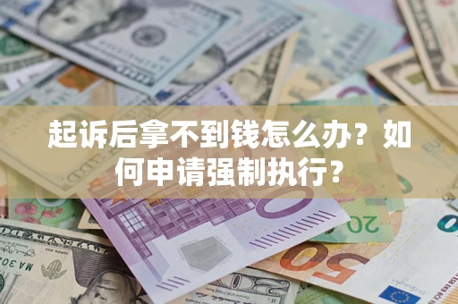 济南起诉后拿不到钱怎么办？如何申请强制执行？