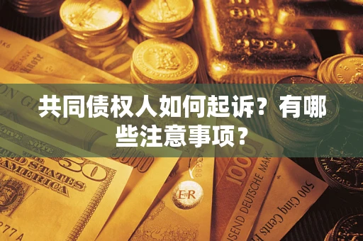 济南共同债权人如何起诉？有哪些注意事项？